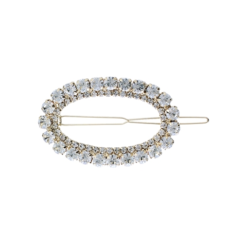 71830 OVAL RHINESTONE HAIR CLIP